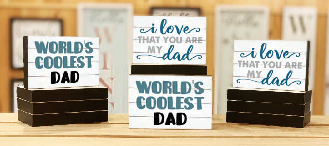 spend $50 in store, you can get a free block sign for dad