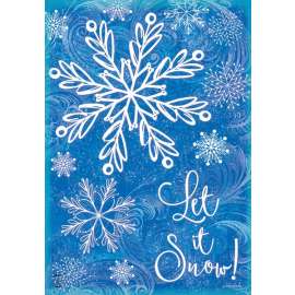 Glistening Snowflakes Garden Flag