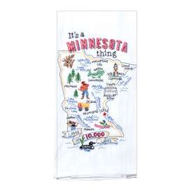 It's a Minnesota Thing Embroidered Floursack Towel