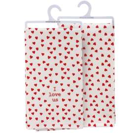 I Love Us Cotton Dish Towel