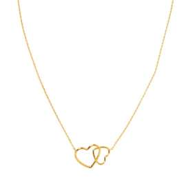 Gold Linked Hearts Necklace