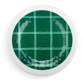 Green Plaid Melamine Appetizer Plate (ea.)