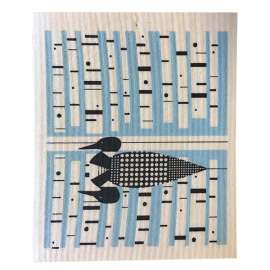 Loon Blue Swedish Dishcloth