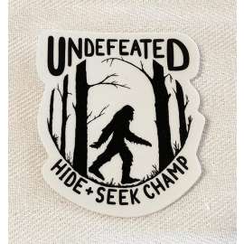 Undefeated Sasquatch Sticker – Durable