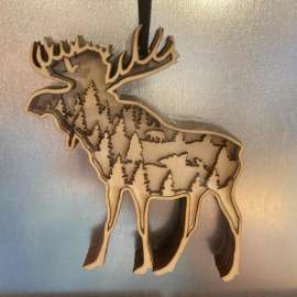 Moose Wood Ornament