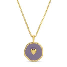 Purple Tiny Heart Necklace