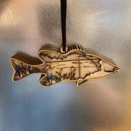 Smallmouth Bass Wood Ornament