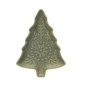 Green Tree Shaped Plate - 4x6 in