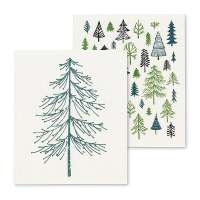 Evergreen Forest Dish Cloth S/2