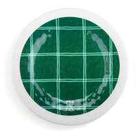 Green Plaid Melamine Appetizer Plate (ea.)