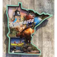 3D Minnesota Icon Magnet