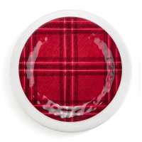 Red Plaid Melamine Appetizer Plate (ea.)