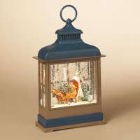 12.25 in. Santa and Reindeer Lantern