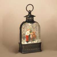 11 in. Santa and Reindeer Lantern