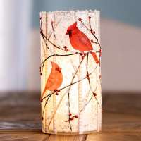 7.75 in. Cardinal Glass Luminary