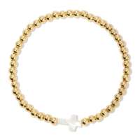 Gold Shell Cross Bracelet