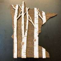 Birch - Wooden Minnesota Magnet