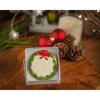 Wreath Holly Green Ornament