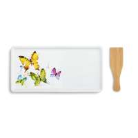 Flock Butterflies Plate w/Spreader