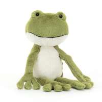 Finnegan the Stuffed Frog by JellyCat