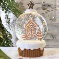 Gingerbread Village Cupcake Snow Globe