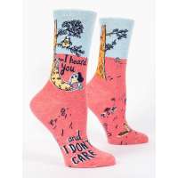 I Heard You and I Don't Care Crew Socks