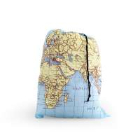 Maps Travel Laundry Bag