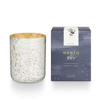 North Sky Sm Crackle Glass Candle