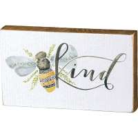 Bee Kind Block Sign