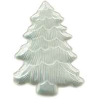 Lg Iridescent Holiday Tree Plate