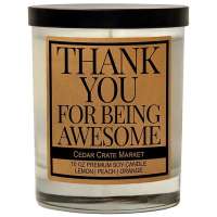 Thank You For Being Awesome Citrus + Peach Candle