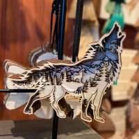 Wolf Wood Ornament