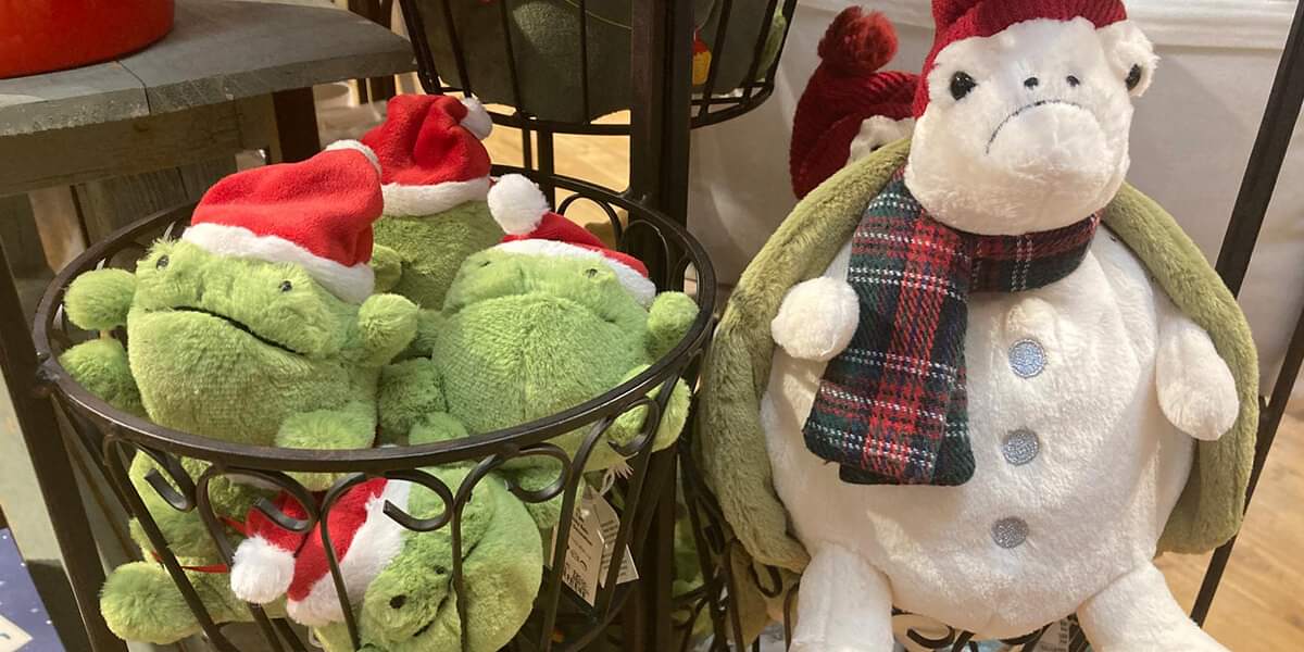 Stuffed Turtles and Frogs Christmas Themed | MN The Woods Gifts